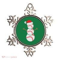 Christmas Snowman Baseball Santa Hat Xmas Ornament thumb 0