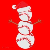 Christmas Snowman Baseball Santa Hat Xmas Santa Hat thumb 1