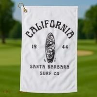 California Santa Barbara Surf Co Golf Towel thumb 1