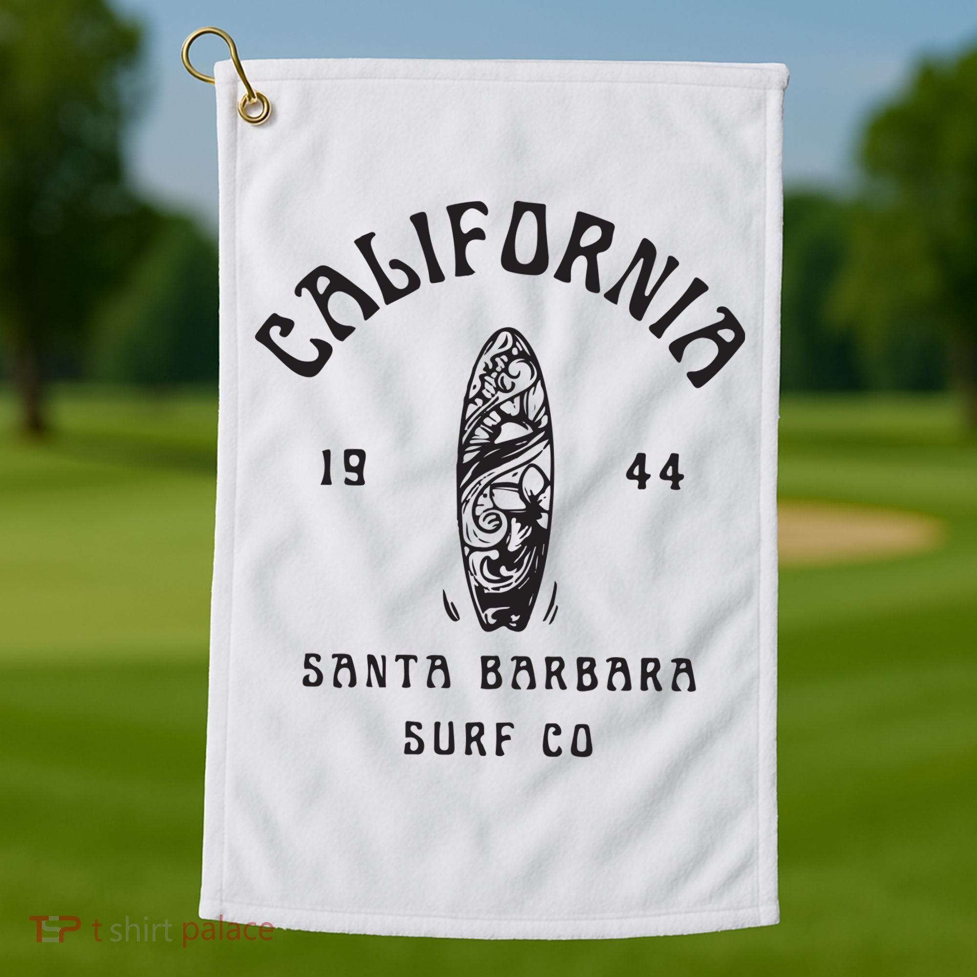California Santa Barbara Surf Co Golf Towel