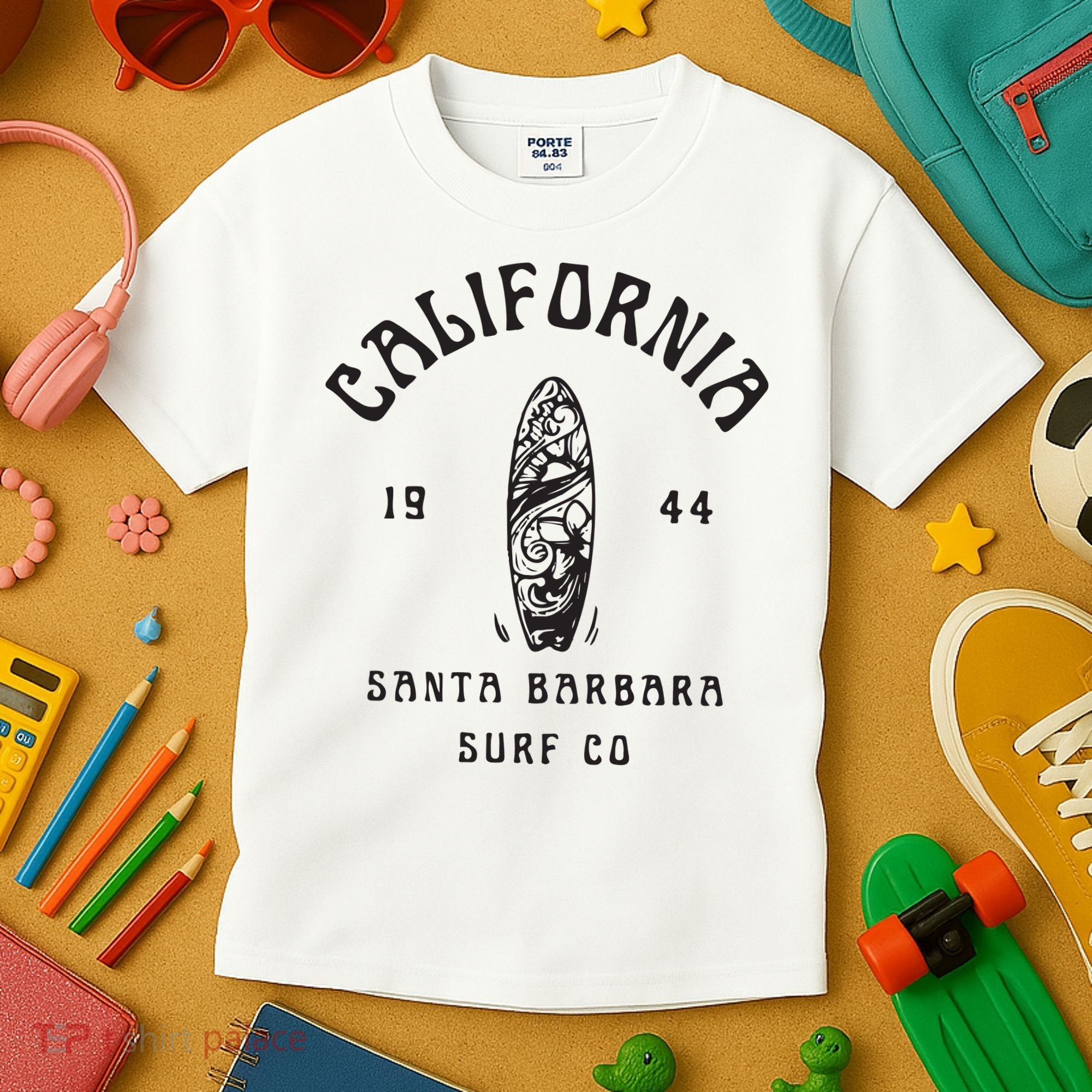 California Santa Barbara Surf Co Kids T-Shirt