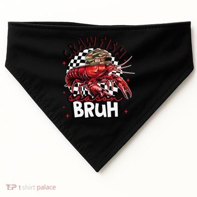 Crawfish Season Bruh Funny Crawfish Hat Crawfish Preppy Gift USA-Made Doggie Bandana