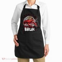 Crawfish Season Bruh Funny Crawfish Hat Crawfish Preppy Gift Apron thumb 2