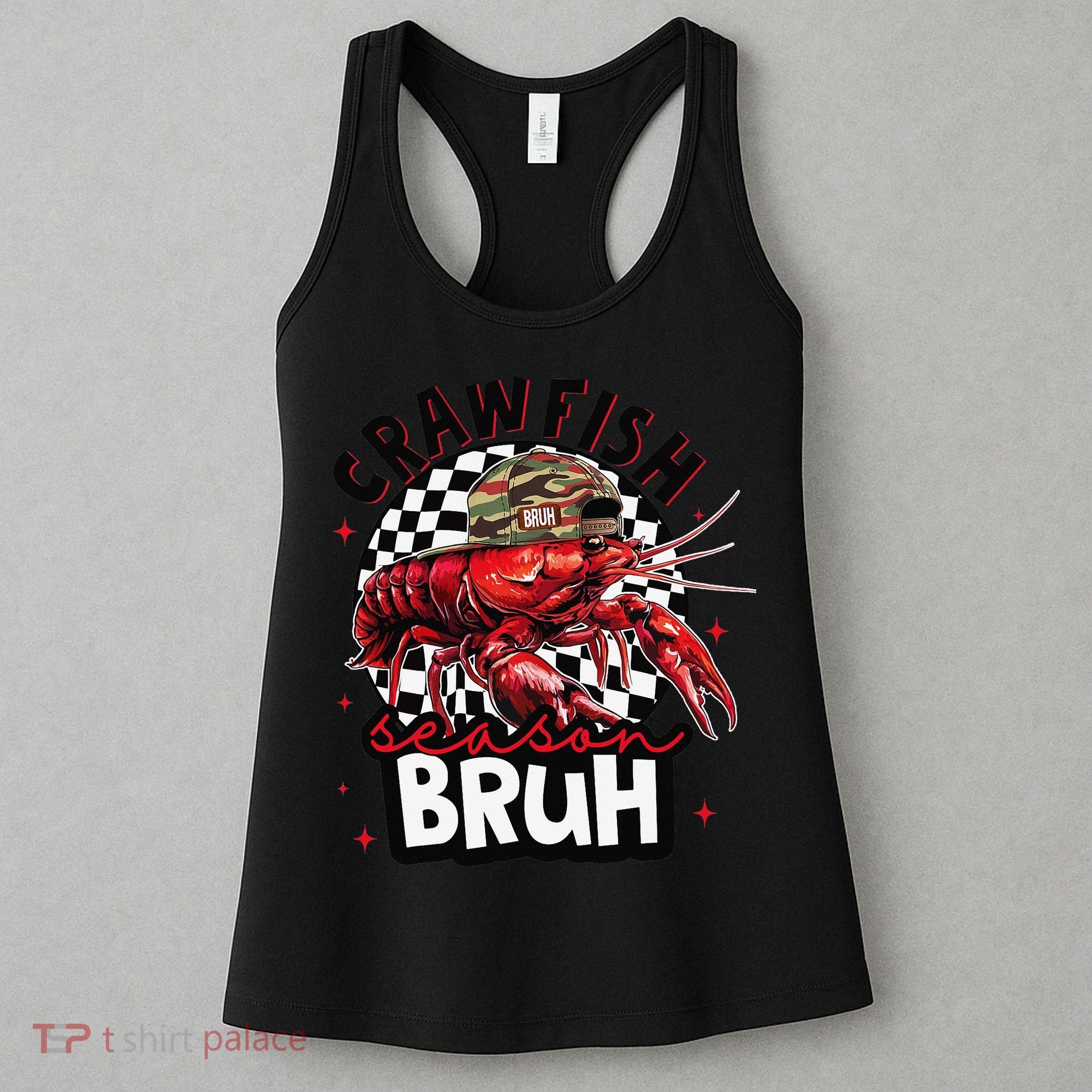 Crawfish Season Bruh Funny Crawfish Hat Crawfish Preppy Gift Women's Tank Top