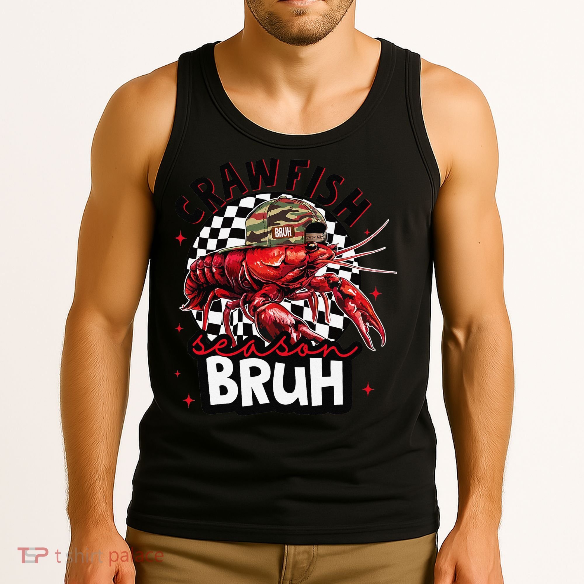 Crawfish Season Bruh Funny Crawfish Hat Crawfish Preppy Gift Tank Top