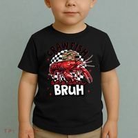 Crawfish Season Bruh Funny Crawfish Hat Crawfish Preppy Gift Toddler T-Shirt thumb 2