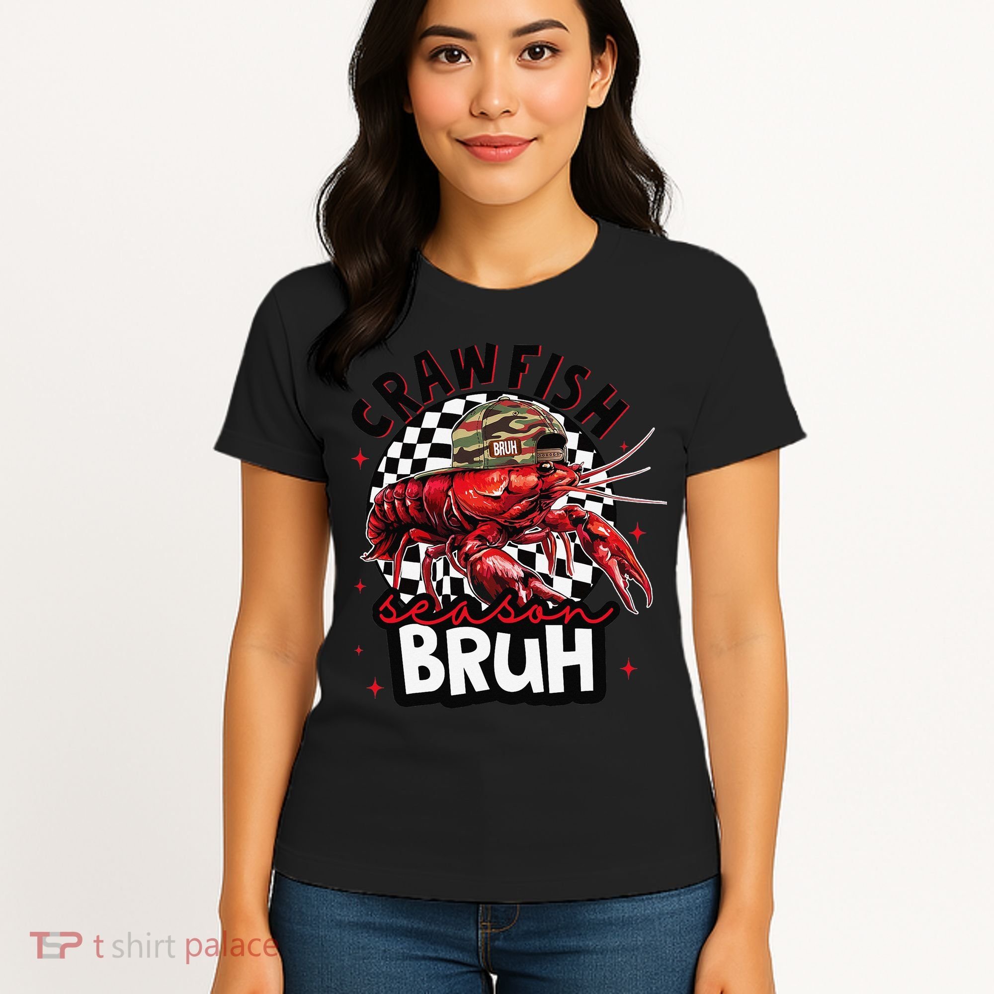 Crawfish Season Bruh Funny Crawfish Hat Crawfish Preppy Gift Women's T-Shirt