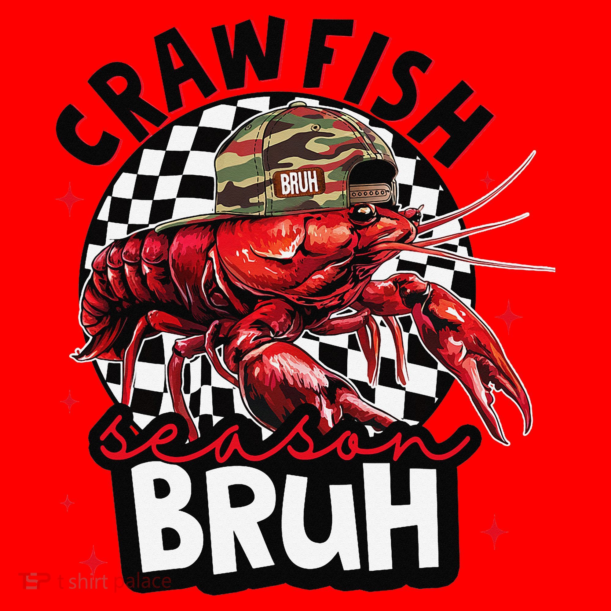 Crawfish Season Bruh Funny Crawfish Hat Crawfish Preppy Gift Santa Hat