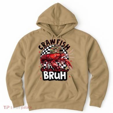 Crawfish Season Bruh Funny Crawfish Hat Crawfish Preppy Gift Hoodie