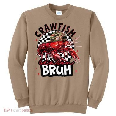 Crawfish Season Bruh Funny Crawfish Hat Crawfish Preppy Gift Sweatshirt
