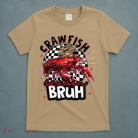 Crawfish Season Bruh Funny Crawfish Hat Crawfish Preppy Gift T-Shirt thumb 5