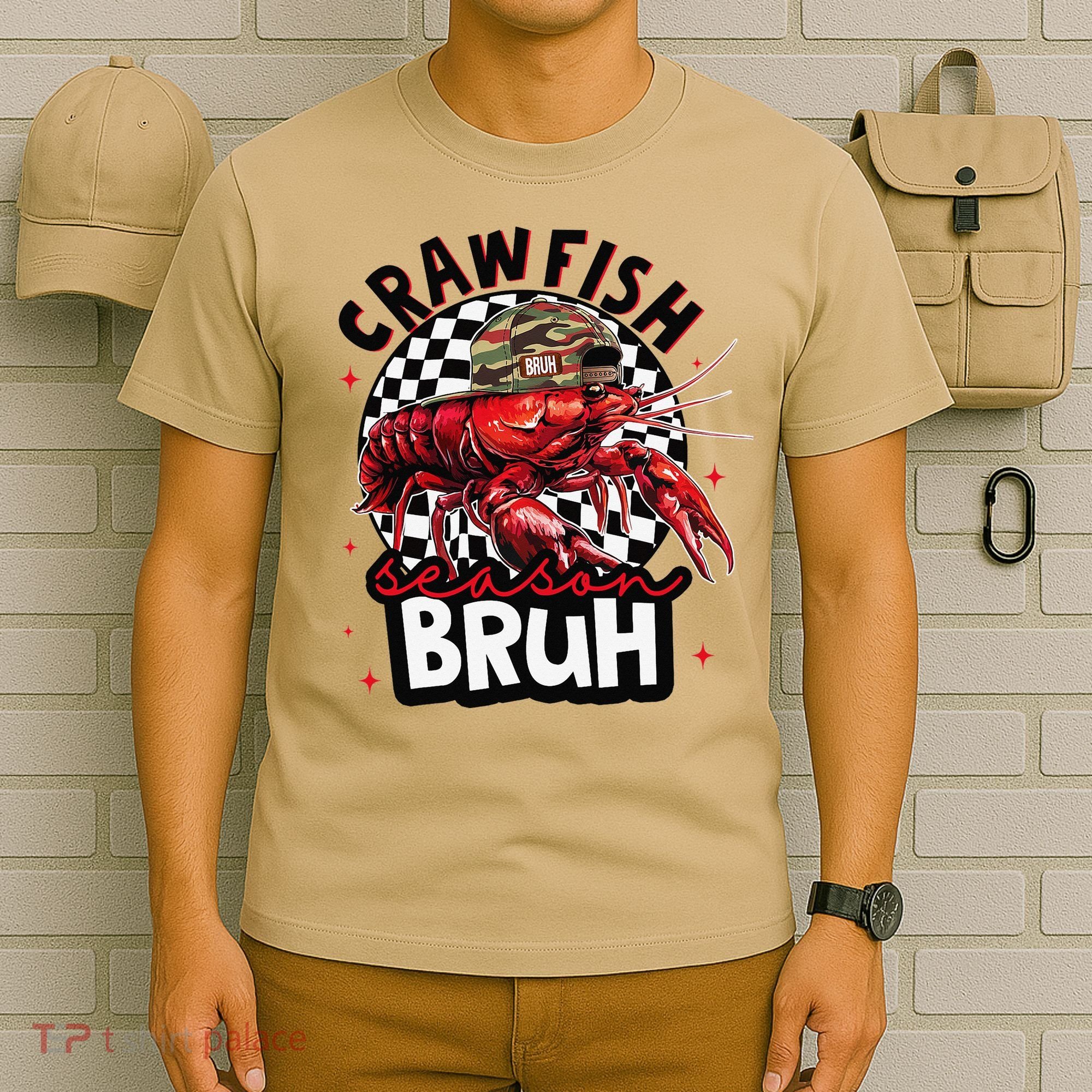 Crawfish Season Bruh Funny Crawfish Hat Crawfish Preppy Gift T-Shirt