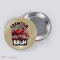 Crawfish Season Bruh Funny Crawfish Hat Crawfish Preppy Gift Button thumb 0