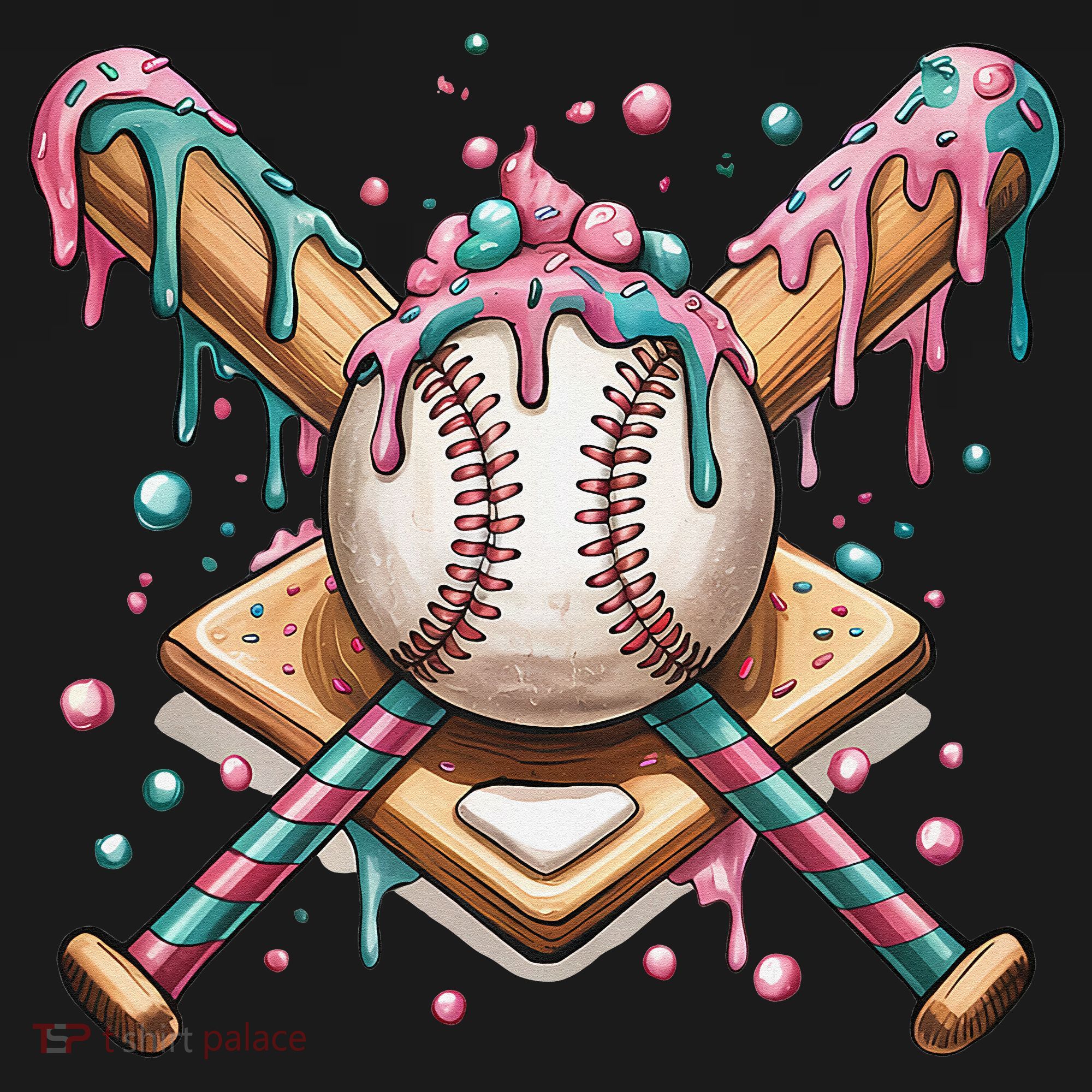 Cool Sport Baseball Home Plate Drip With Sprinkles Drip Backpack