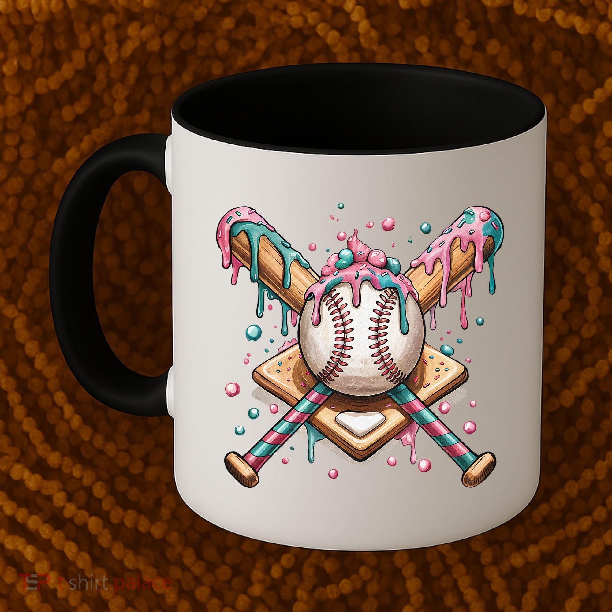 Cool Sport Baseball Home Plate Drip With Sprinkles Drip Coffee Mug