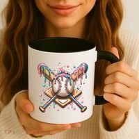 Cool Sport Baseball Home Plate Drip With Sprinkles Drip Coffee Mug thumb 3