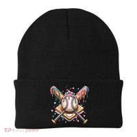 Cool Sport Baseball Home Plate Drip With Sprinkles Drip Beanie thumb 0