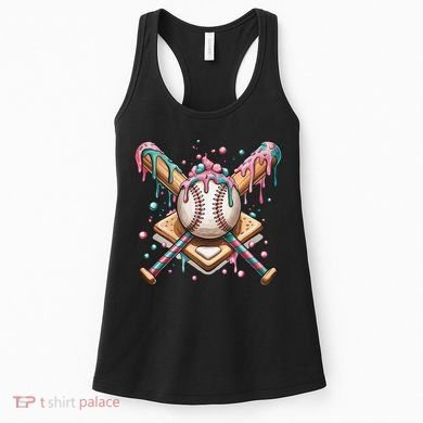 Cool Sport Baseball Home Plate Drip With Sprinkles Drip Women's Tank Top
