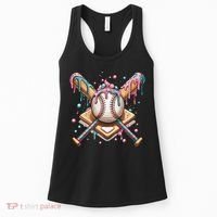 Cool Sport Baseball Home Plate Drip With Sprinkles Drip Women's Tank Top thumb 0