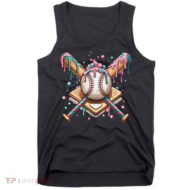 Cool Sport Baseball Home Plate Drip With Sprinkles Drip Tank Top