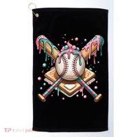 Cool Sport Baseball Home Plate Drip With Sprinkles Drip Golf Towel thumb 0