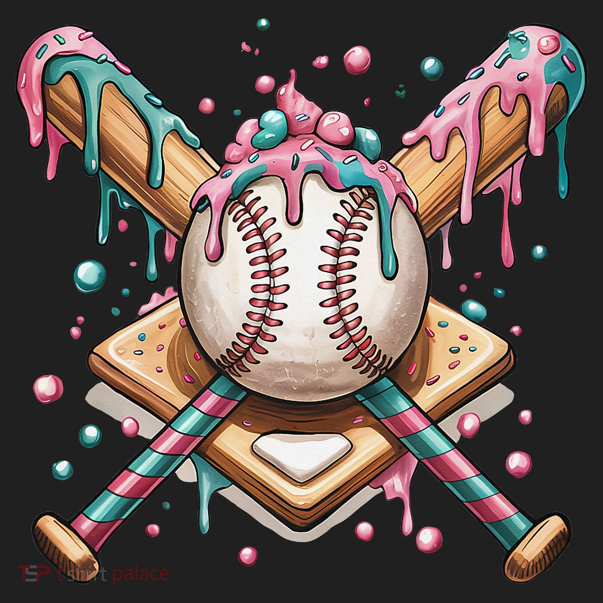 Cool Sport Baseball Home Plate Drip With Sprinkles Drip Golf Towel