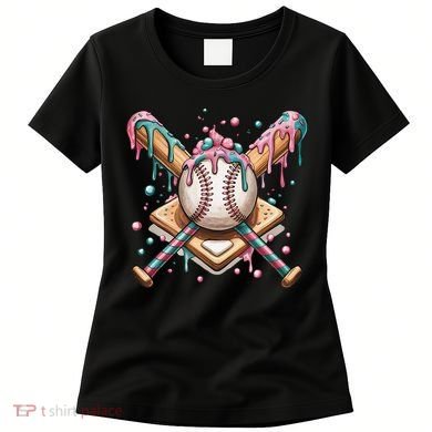 Cool Sport Baseball Home Plate Drip With Sprinkles Drip Women's T-Shirt