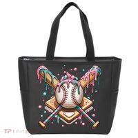 Cool Sport Baseball Home Plate Drip With Sprinkles Drip Tote Bag thumb 0
