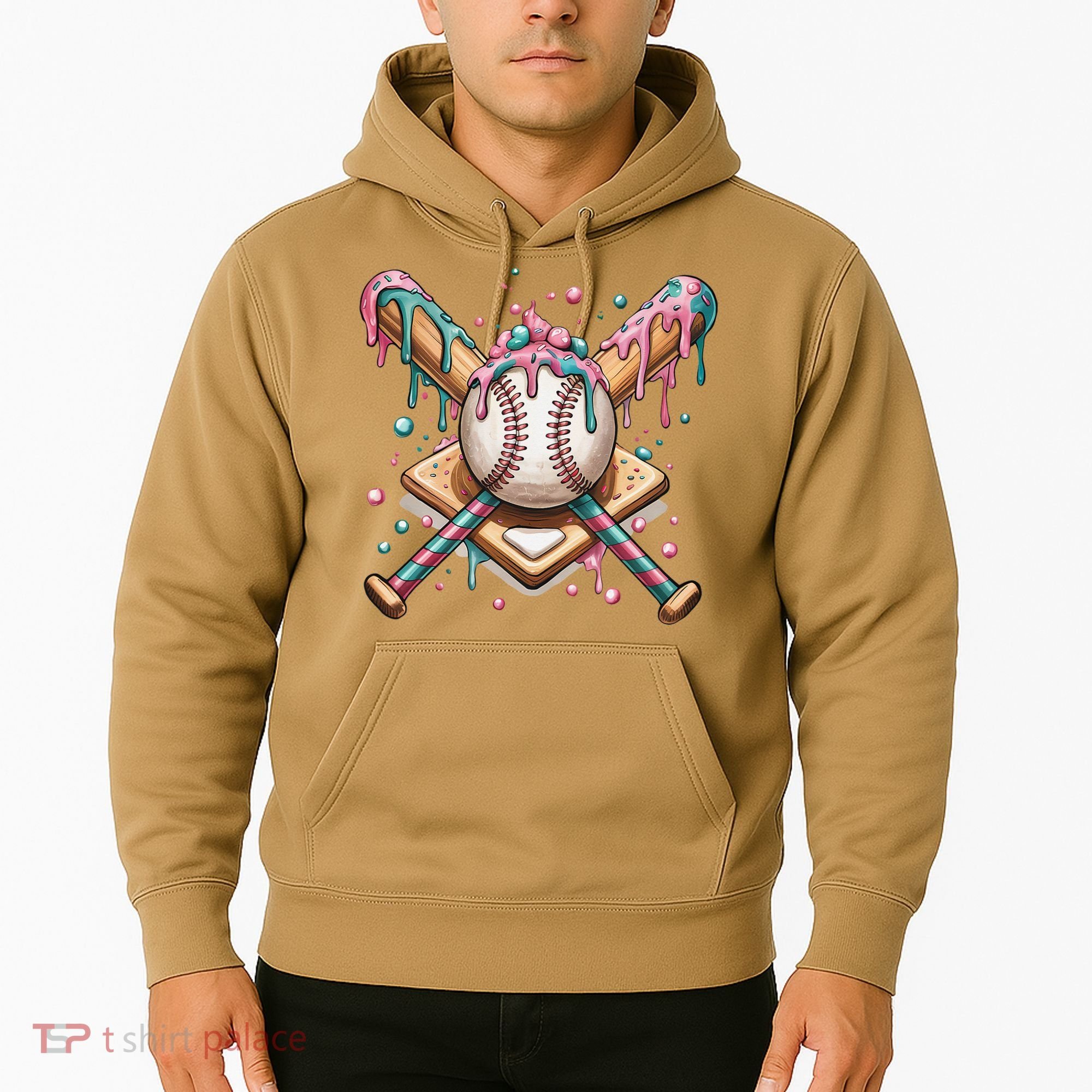 Cool Sport Baseball Home Plate Drip With Sprinkles Drip Hoodie