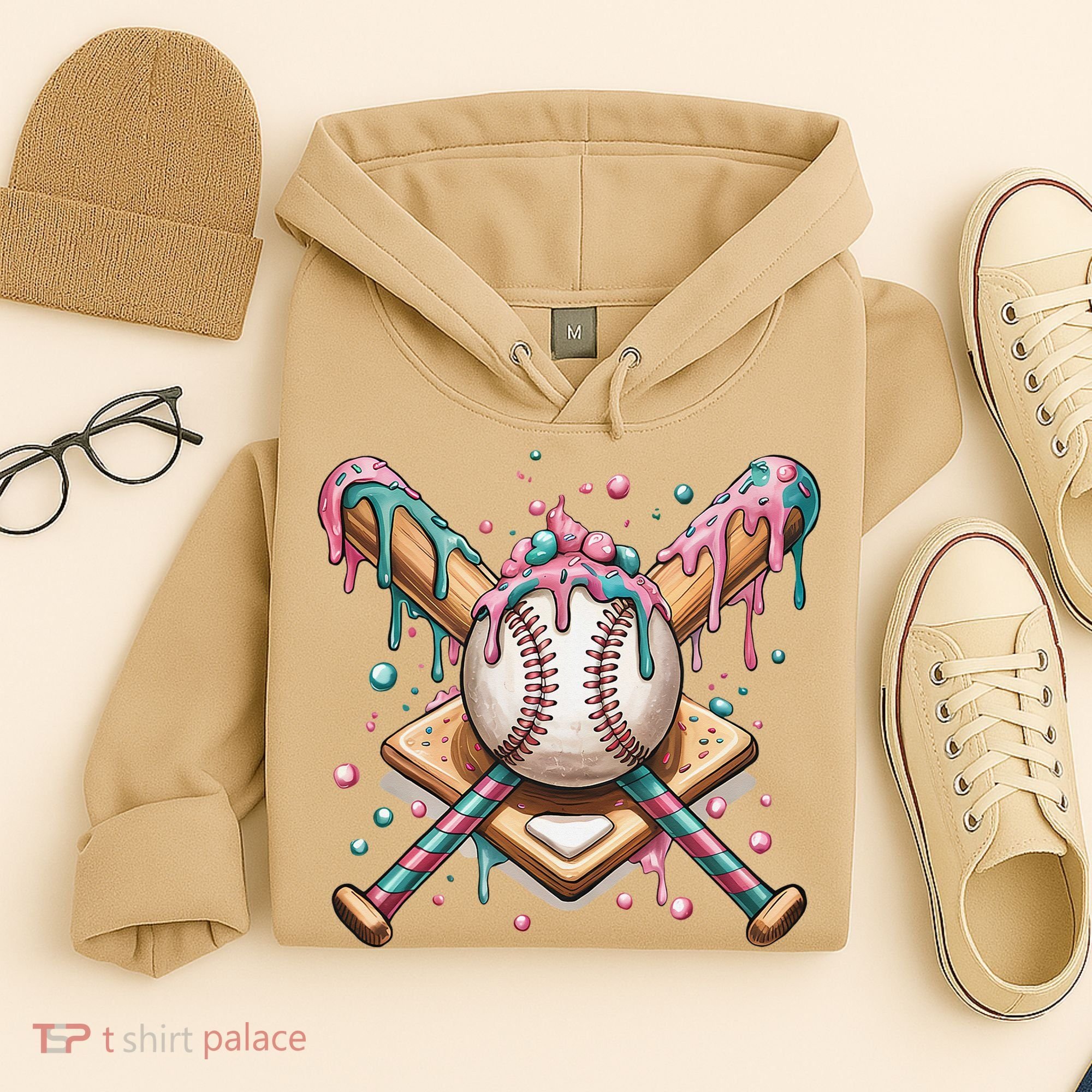 Cool Sport Baseball Home Plate Drip With Sprinkles Drip Hoodie