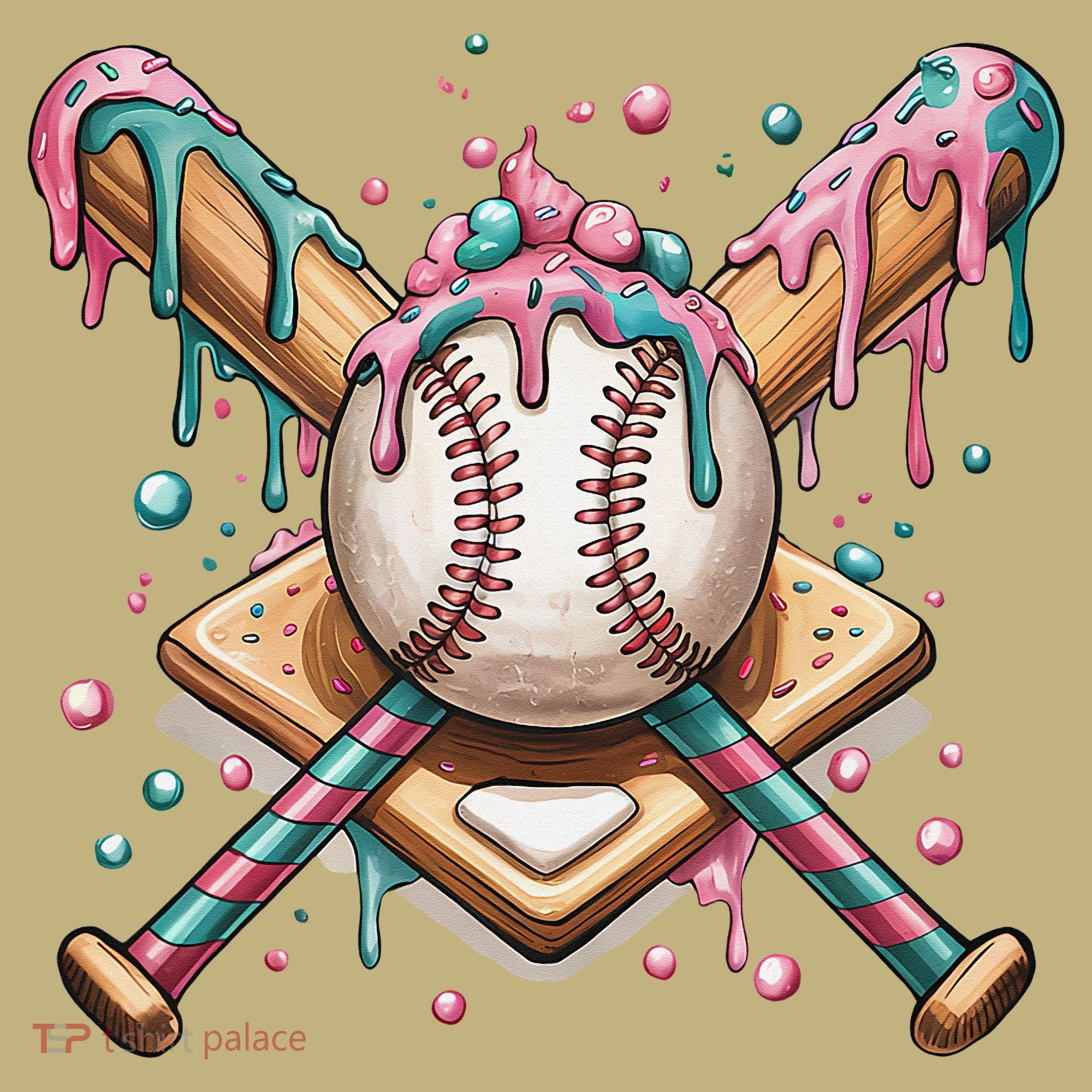 Cool Sport Baseball Home Plate Drip With Sprinkles Drip Hoodie