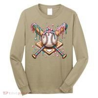 Cool Sport Baseball Home Plate Drip With Sprinkles Drip Long Sleeve Shirt thumb 0
