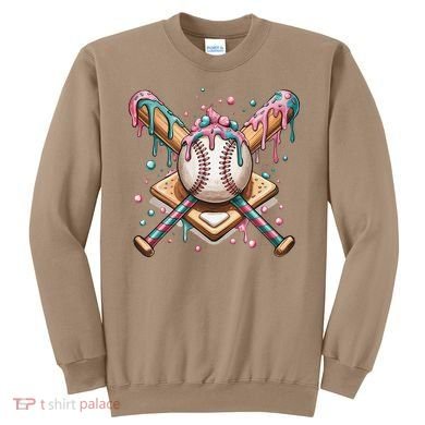 Cool Sport Baseball Home Plate Drip With Sprinkles Drip Sweatshirt