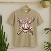 Cool Sport Baseball Home Plate Drip With Sprinkles Drip T-Shirt thumb 2