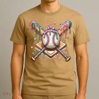 Cool Sport Baseball Home Plate Drip With Sprinkles Drip T-Shirt thumb 3
