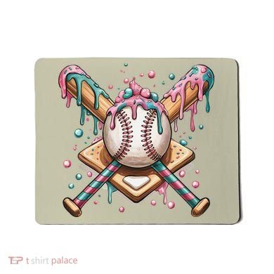 Cool Sport Baseball Home Plate Drip With Sprinkles Drip Mousepad