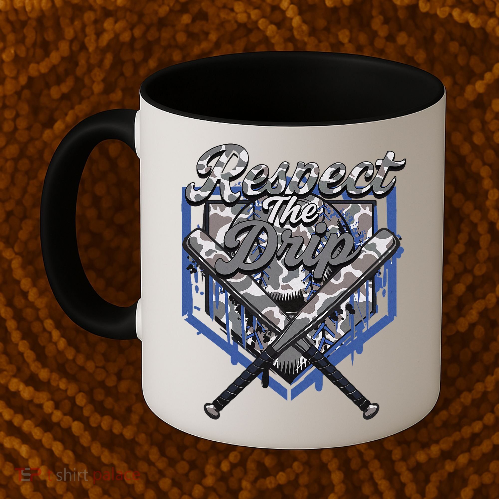 Cool Sport Baseball Home Camo Plate Drip With Sprinkles Coffee Mug