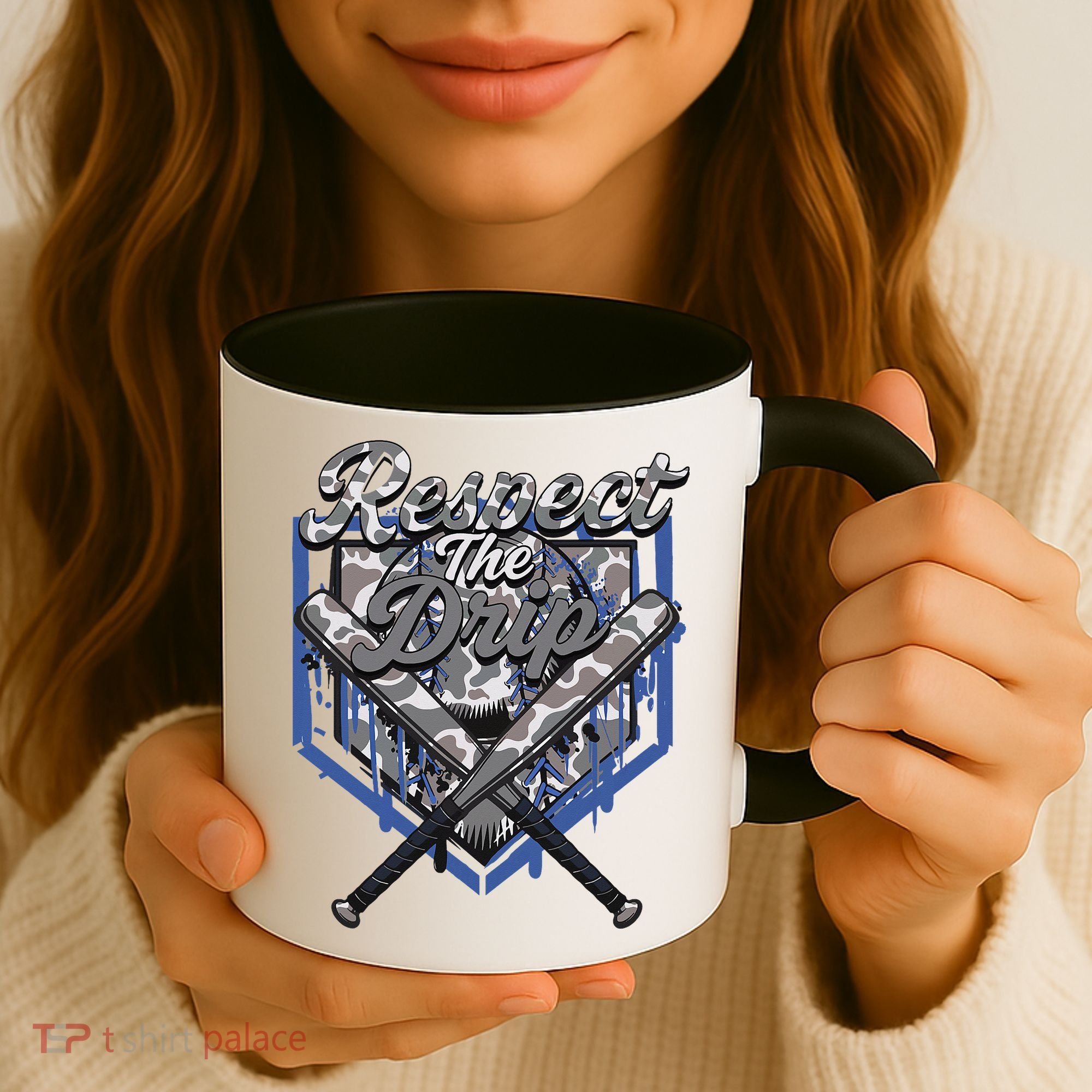 Cool Sport Baseball Home Camo Plate Drip With Sprinkles Coffee Mug