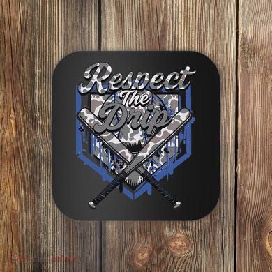 Cool Sport Baseball Home Camo Plate Drip With Sprinkles Coaster
