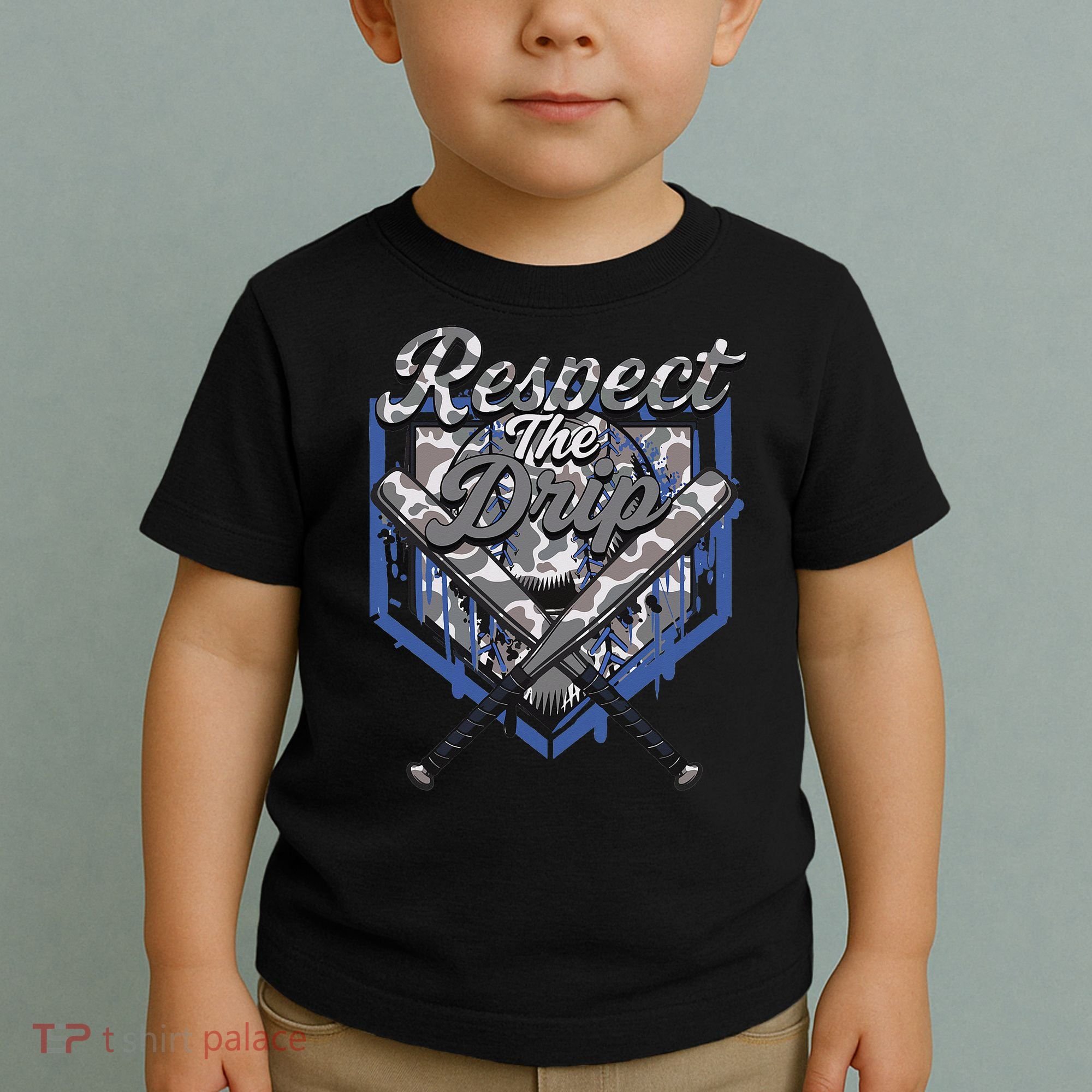 Cool Sport Baseball Home Camo Plate Drip With Sprinkles Toddler T-Shirt