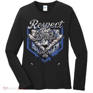 Cool Sport Baseball Home Camo Plate Drip With Sprinkles Women's Long Sleeve Shirt