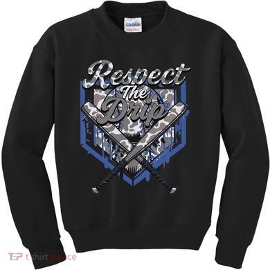 Cool Sport Baseball Home Camo Plate Drip With Sprinkles Kids Sweatshirt
