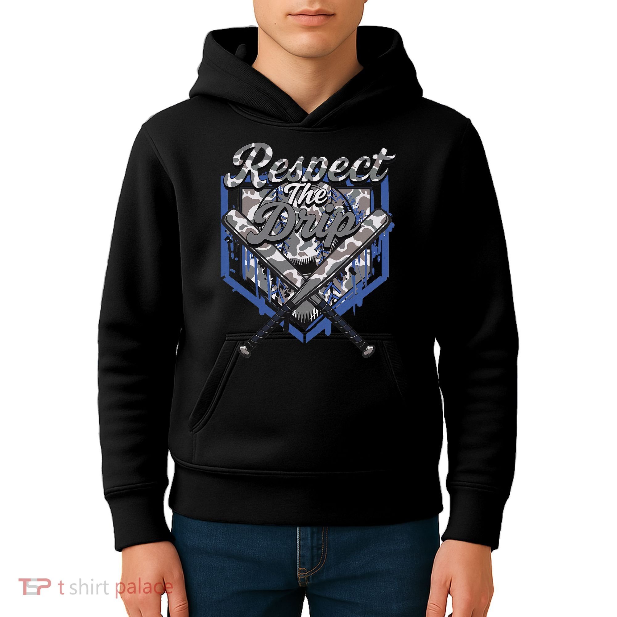 Cool Sport Baseball Home Camo Plate Drip With Sprinkles Kids Hoodie