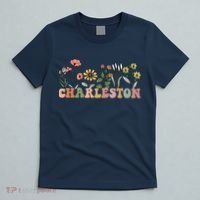 Charleston SC Bachelorette Vintage 70s Retro Wildflowers T-Shirt thumb 5