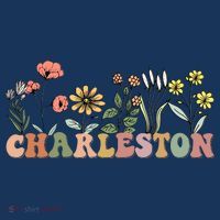 Charleston SC Bachelorette Vintage 70s Retro Wildflowers T-Shirt thumb 7