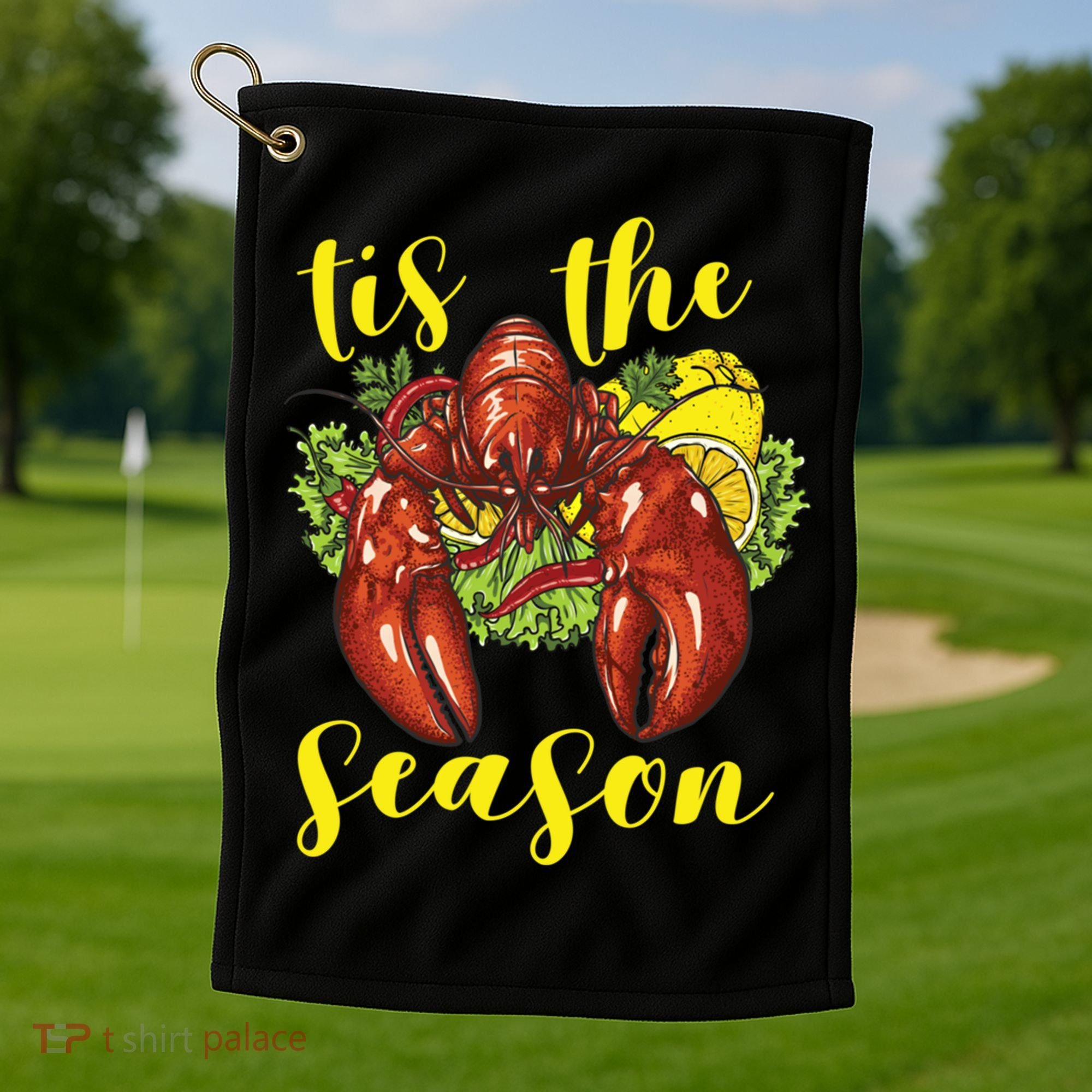 Crawfish Season Boil Crayfish Cooking Lobster Funny Gift Golf Towel