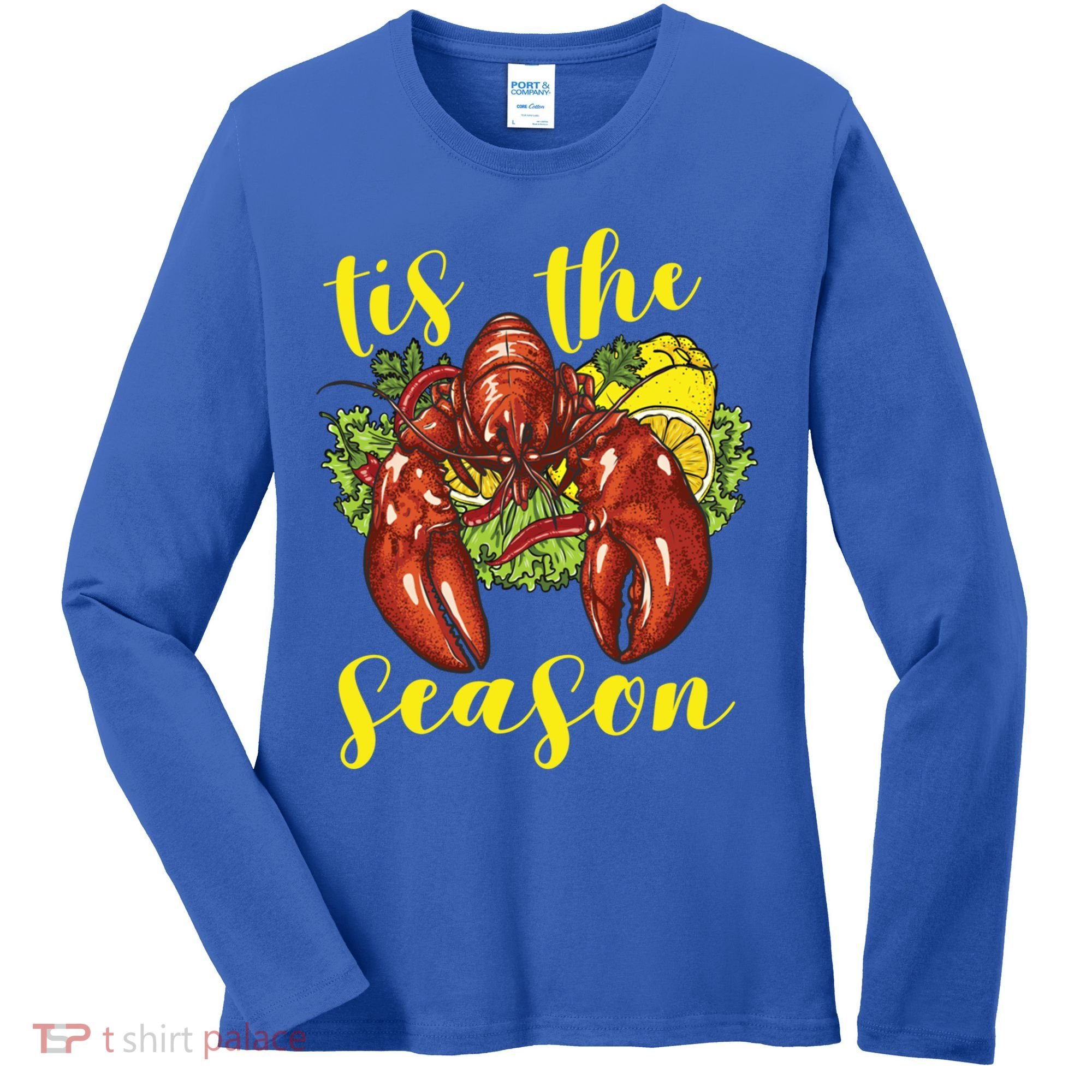 Crawfish Season Boil Crayfish Cooking Lobster Funny Gift Women's Long Sleeve Shirt