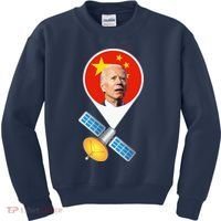 Chinese Satellite Balloon Joe Biden Kids Sweatshirt thumb 0