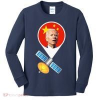 Chinese Satellite Balloon Joe Biden Kids Long Sleeve Shirt thumb 0