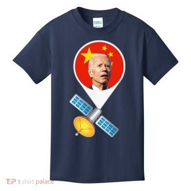 Chinese Satellite Balloon Joe Biden Kids T-Shirt